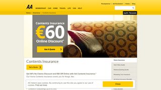 
                            8. Contents Insurance - The AA