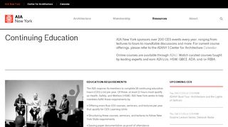 
                            8. Continuing Education — AIA New York