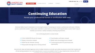 
                            1. Continuing Education | American Safety Council