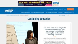 
                            3. Continuing Education - ASHP