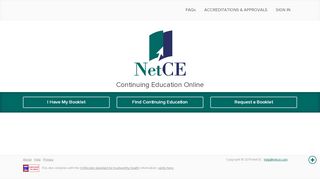 
                            1. Continuing Education Online - CME / CEU / CE - NetCE