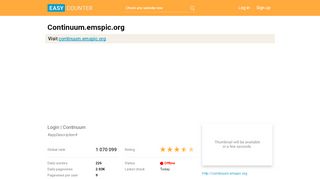 
                            4. Continuum.emspic.org: Login | Continuum - Easy …