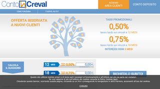 
                            8. ContoInCreval - il conto deposito online del Gruppo Creval