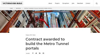 
                            7. Contract awarded to build the Metro Tunnel portals - Victoria's Big Build