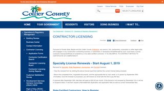 
                            2. Contractor Licensing | Collier County, FL