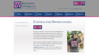 
                            9. Contractor Opportunities | W Services Group