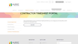 
                            8. Contractor Timesheet Portal - Aurec