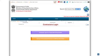 
                            4. Contractors Login | Central Public Works Department ... - Cpwd