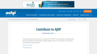 
                            4. Contribute to AJHP - ASHP