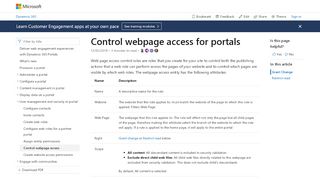 
                            5. Control webpage access for a portal in Dynamics 365 for Customer ...