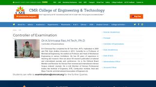 
                            7. Controller of Examination - mail.cmrcet.ac.in