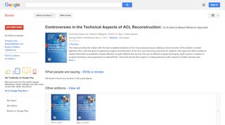 
                            5. Controversies in the Technical Aspects of ACL Reconstruction: An ...