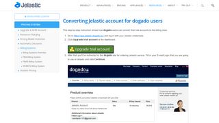 
                            6. Converting Jelastic account for dogado users | …