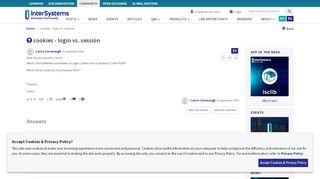 
                            4. cookies - login vs. session | InterSystems Developer Community | Web