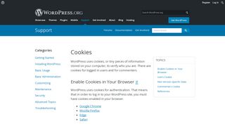 
                            8. Cookies | WordPress.org