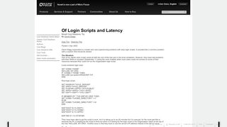 
                            6. Cool Solutions: Of Login Scripts and Latency - Novell