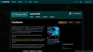 
                            1. Cooldown | Ingress Wiki | FANDOM powered by Wikia