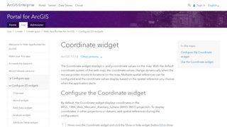 
                            2. Coordinate widget—Portal for ArcGIS | ArcGIS Enterprise