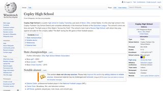 
                            8. Copley High School - Wikipedia