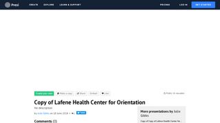 
                            6. Copy of Lafene Health Center for Orientation by Julie Gibbs on Prezi