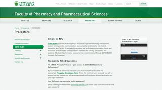 
                            5. CORE ELMS (RxPreceptor) | Faculty of Pharmacy …