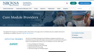 
                            6. Core Module Providers | NBCRNA