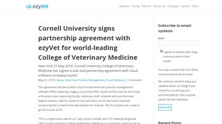 
                            3. Cornell University signs partnership agreement with ezyVet for world ...