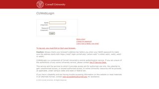 
                            5. Cornell University Web Login