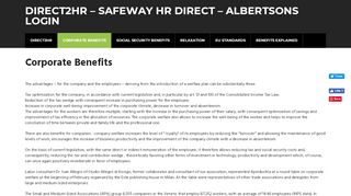 
                            5. Corporate Benefits - Direct2HR – Safeway HR Direct ...