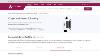 
                            4. Corporate Internet Banking FAQs - Axis Bank