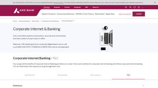 
                            2. Corporate Internet Banking - Terms & Condition - Axis Bank