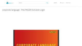 
                            6. corporate language - PALFINGER Extranet Login