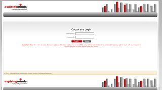 
                            3. Corporate Login - Aspiring Minds