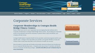 
                            5. Corporate Memberships at Centegra Health Bridge Fitness ...