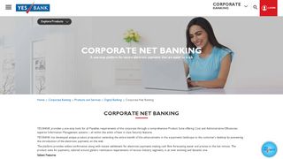 
                            2. Corporate Online/Net Banking Services in India at YES BANK