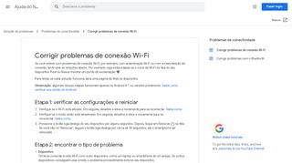
                            5. Corrigir problemas de conexão Wi-Fi - Ajuda do Nexus