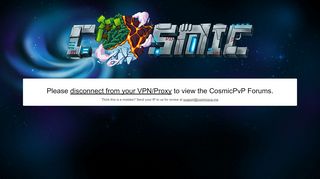 
                            1. Cosmic Client Login Error | CosmicPvP Forums