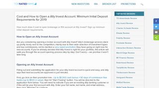 
                            6. Cost & How to Open Ally Invest Account | Minimum Initial ...