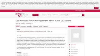 
                            8. Cost models for Failure Management on a Peer to peer VoD ...