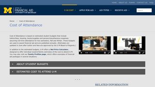 
                            6. Cost of Attendance – University of Michigan Office of Financial Aid