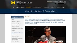 
                            5. Cost, Scholarships & Financial Aid | U-M School of Music, Theatre ...