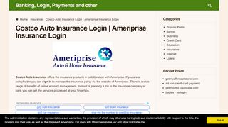 
                            3. Costco Auto Insurance Login | Ameriprise …