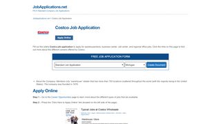 
                            7. Costco Job Application - Apply Online