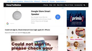 
                            3. Could not sign in, Check internet Conn login apple ID -iPhone