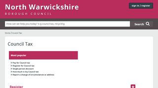 
                            5. Council Tax - North Warwickshire Borough Council