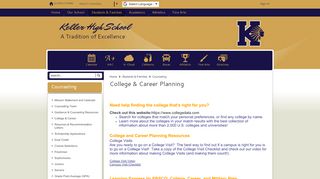 
                            7. Counseling / College & Career - Keller ISD