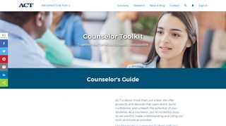 
                            1. Counselor Toolkit | ACT