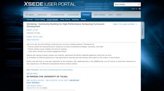 
                            6. Course Calendar - XSEDE User Portal
