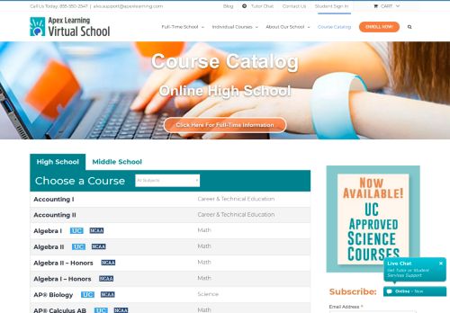 
                            7. Course Catalog - Apex Learning Virtual School