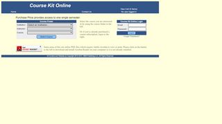 
                            9. Course Kit Online Home Page